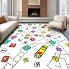 Colorful Alphabet Cars Road Adventure Rug
