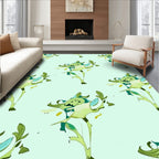 Whimsical Light Green Creature Swirl Rug