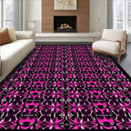 Hot Pink Geometric Kaleidoscope Rug