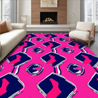 Hot Pink Diamond Shapes Rug