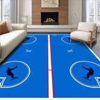 Blue Water Ski Stencil Court Rug
