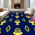 Golden Trophy Laurel Navy Rug