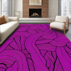 Vibrant Magenta Textured Swirls Rug