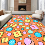 Whimsical Alphabet Bubble Play Arrangement Rug