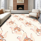 Adorable Teddy Bear Hugging Hamster Rug