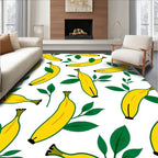 Yellow Banana Leaf Repeating Pattern Rug