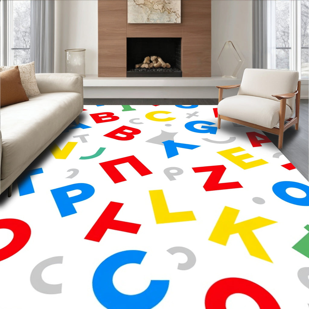 Colorful Alphabet Scatter Rug