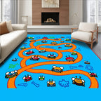 Funky Monster Race Track Rug