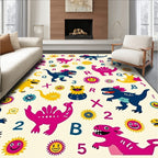 Whimsical Dinosaur Alphabet Playtime Rug