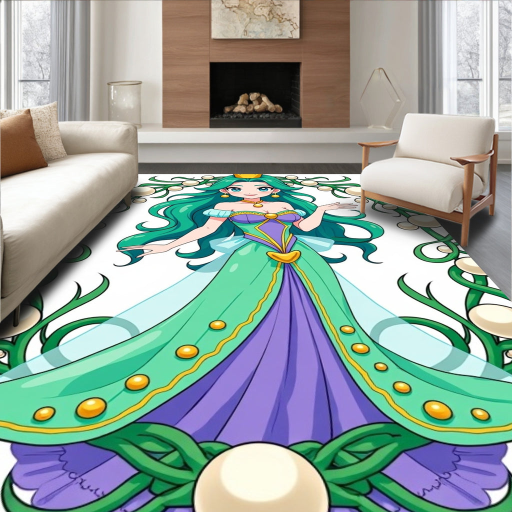 Emerald Queen Surrounded by Pearls Rug