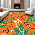Orange Green Alphabet Animal Grove Rug