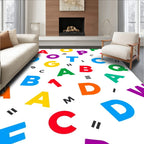 Colorful Alphabet Scattered Art Rug