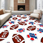 American Football Red Blue Scarf Rug