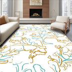 Contemporary Coral Branches Abstract Rug