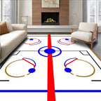 Abstract Hockey Rink Circle Geometric Rug