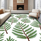 Rustic Evergreen Branch Repeat Rug
