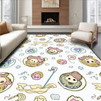 Whimsical Characters Cartoon Sketch Rug