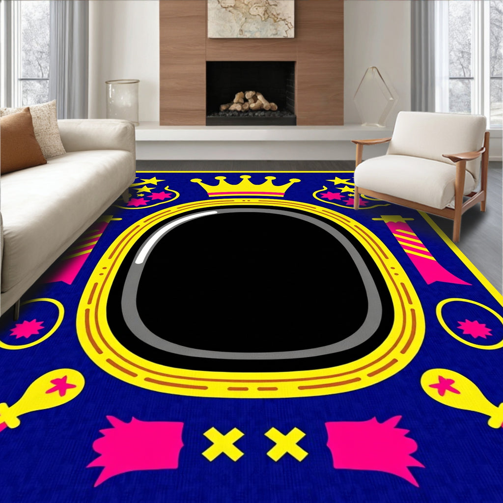 Royal Crown Starburst Oval Rug