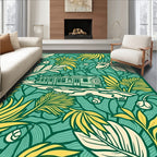 Tropical Train Whimsical Folly Rug