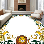 Golden Lion Floral Leaf Border Rug