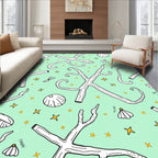 Whimsical Twig Starry Mint Meadow Rug