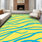 Sunny Meadow Blue Swirl Rug