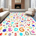 Charming Alphabet Starburst Scatter Rug