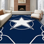 Bold Navy White Star Geometric Rug