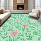 Pastel Garden Letter Bloom Rug