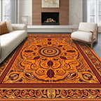 Vibrant Tribal Sunset Mandala Rug