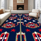 Red White Blue Stars Arch Rug