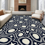 Dark Blue Cosmic Shell Star Rug