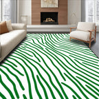Green Organic Stripe Abstract Rug