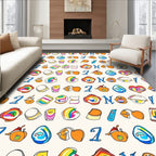 Playful Whimsical Cartoon Elements Rug