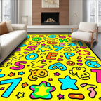 Fun Alphabet and Star Collage Rug