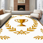 Golden Trophy Laurel Wreath Framing Rug