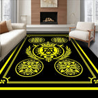 Yellow Regal Emblem Medallion Rug