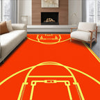 Orange Court Graphic Rug