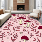 Whimsical Mushroom and Foliage Tableau Rug