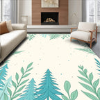 Turquoise Pine Forest Overlay Rug