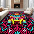 Vibrant Pug Pop Art Fun Rug