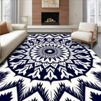 Midnight Blue Floral Radiance Rug