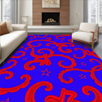 Bold Red Swirl Star Nova Rug