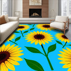 Bright Yellow Sunflower Garden Arrangement Rug