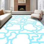 Sky Blue Cloudscape Scatter Rug
