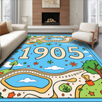 Whimsical Year 1905 Landscape Rug