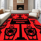 Red Black Trophy Collage Rug
