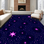 Cosmic Magenta Starry Night Rug