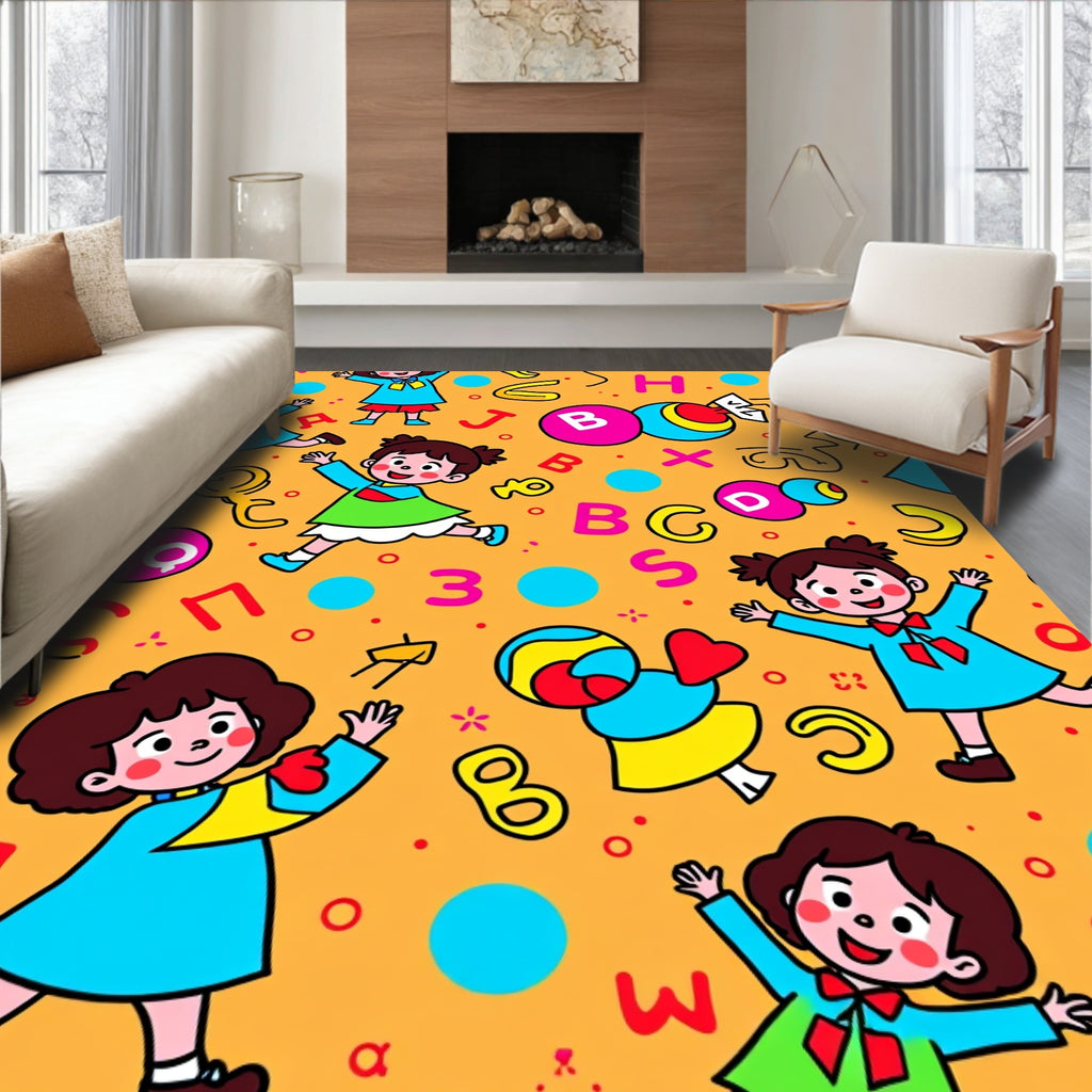 Playful Kids Alphabet Learning Rug