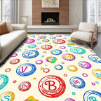 Colorful Alphabet Circles Scatter Rug